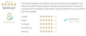 positive bewertung