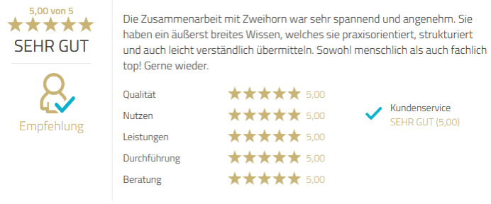 positive bewertung